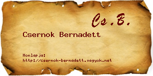 Csernok Bernadett névjegykártya