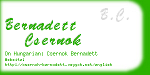 bernadett csernok business card